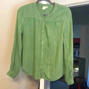 Harper button down rayon/linen shirt.